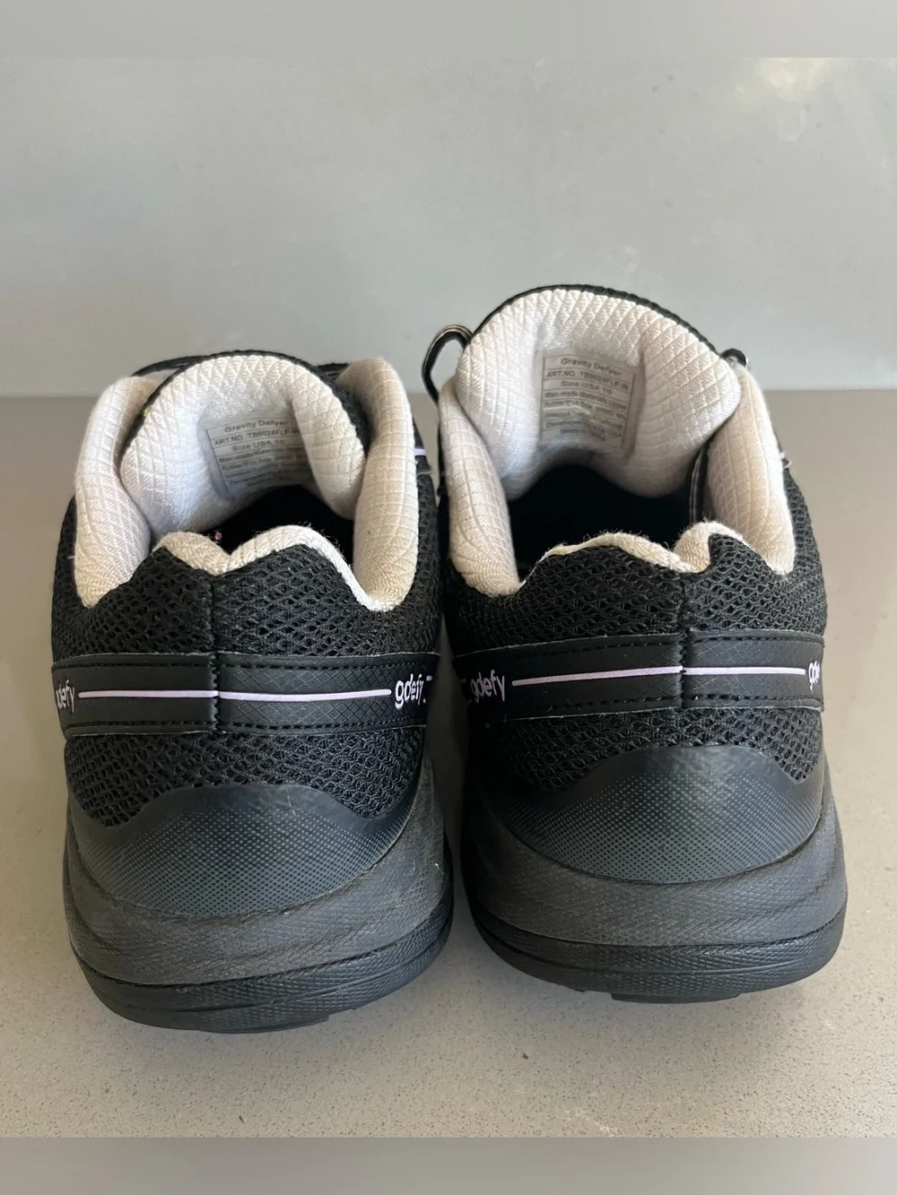 GDEFY Women’s 10 Black Purple Gravity Defyer Comfort Fit ION Athletic Shoes